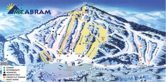 Mt. Abram Ski Resort Mapa zjazdoviek