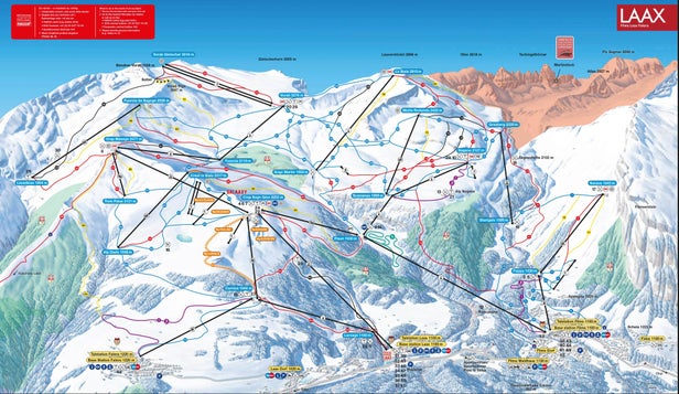 Laax Mapa sjezdovek