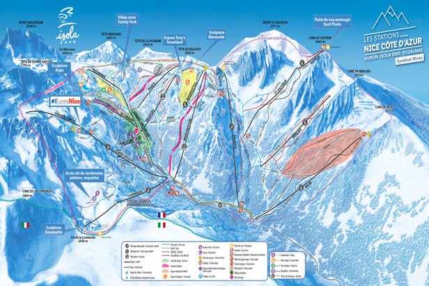 Pistenplan Isola 2000