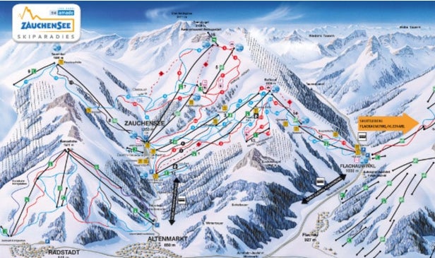 Zauchensee – mapa tras narciarskich