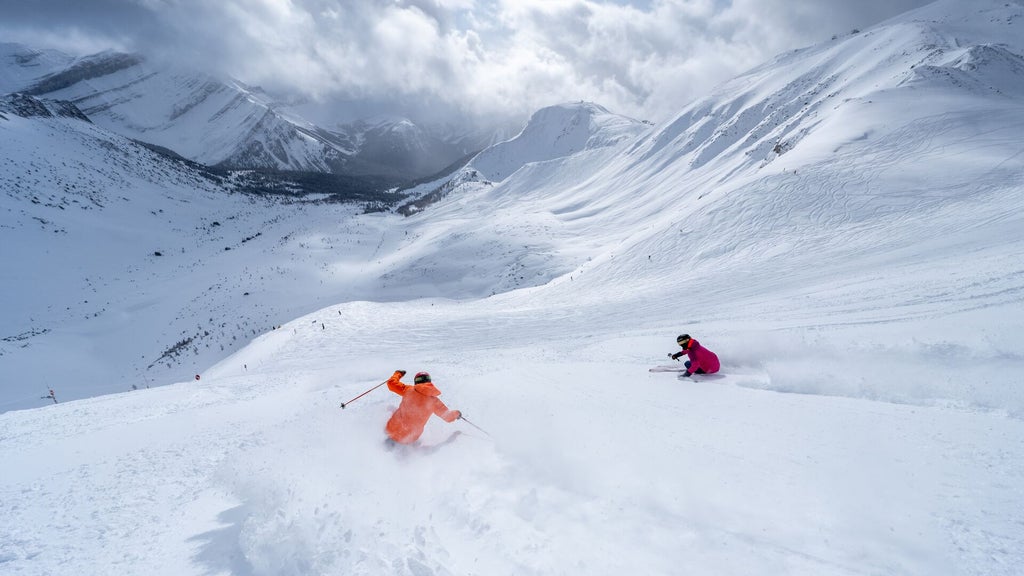 Lake Louise Ski Resort_Skiers Downhill Off-Piste_(c): SkiBig3 / Reuben Krabbe