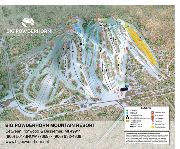 Pistenplan Big Powderhorn Mountain