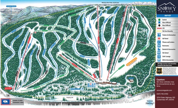 Snowy Range Ski & Recreation Area Mappa piste