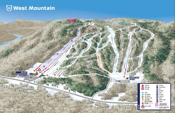 West Mountain Mapa zjazdoviek