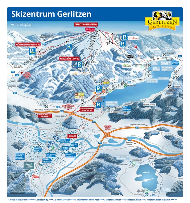 Gerlitzen Piste Map