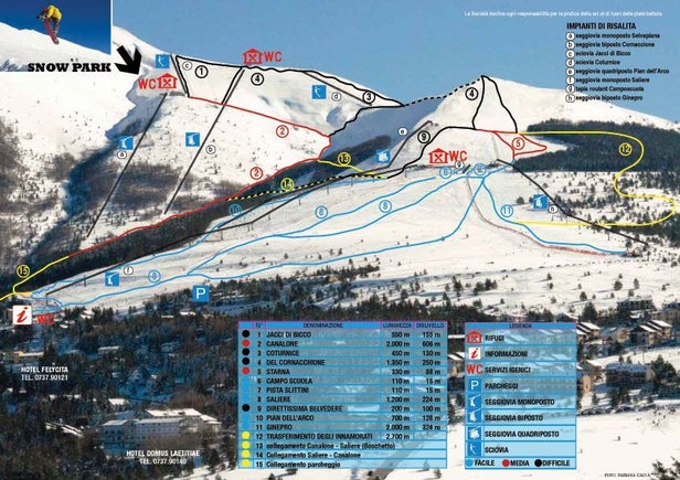 Plan des pistes - Ussita - Frontignano