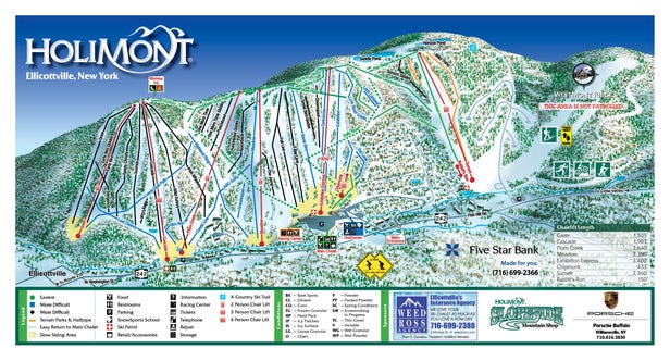 Pistenplan Holimont Ski Area