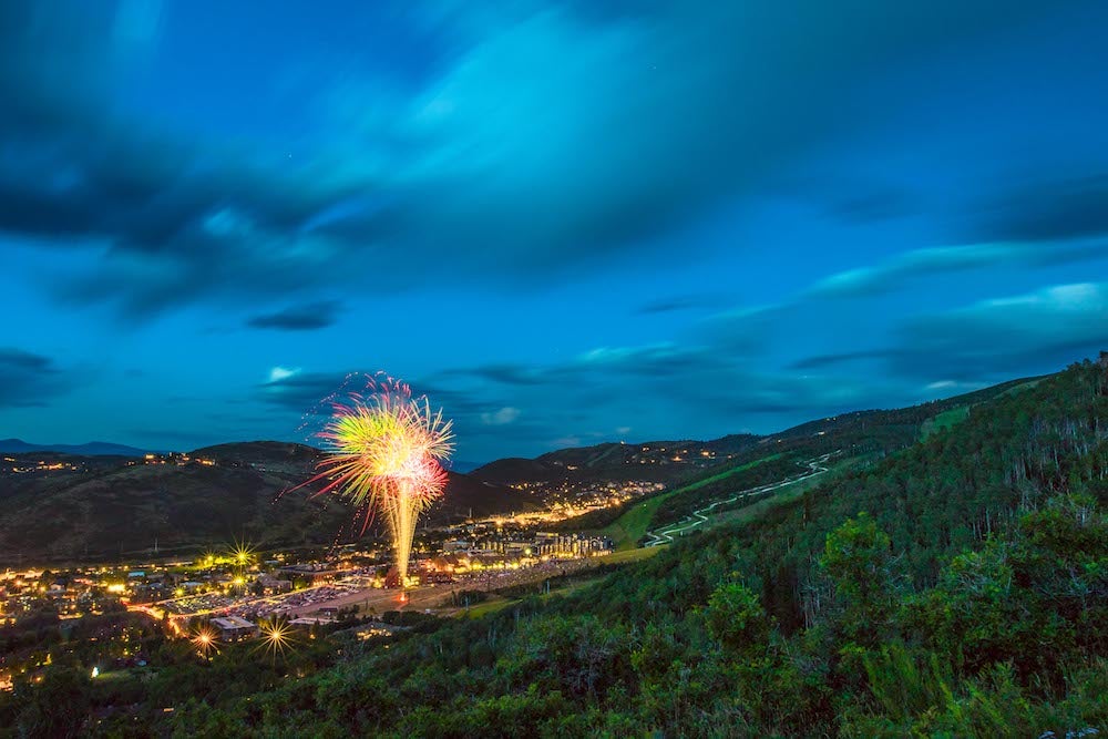 Park City_Fireworks over mountain town_(c): Andrew Braden