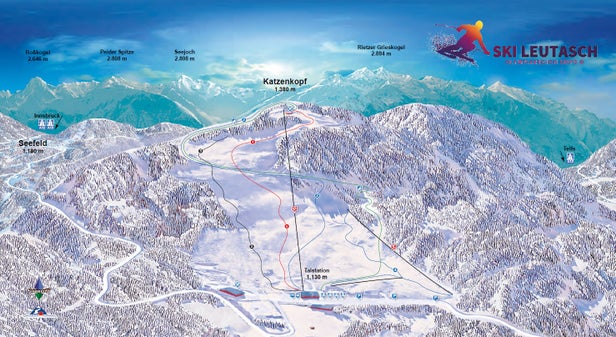 Ski Leutasch – Bergbahn Kreithlift Mappa piste