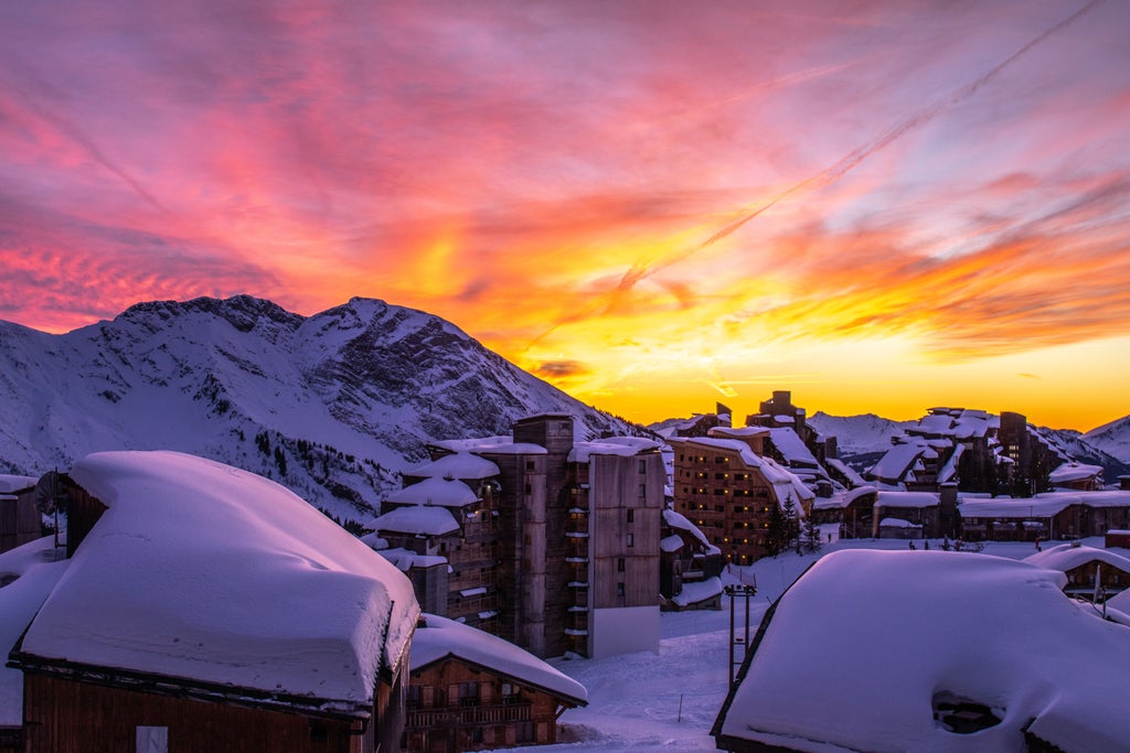 Avoriaz_Fiery Sunset_(c): Shutterstock