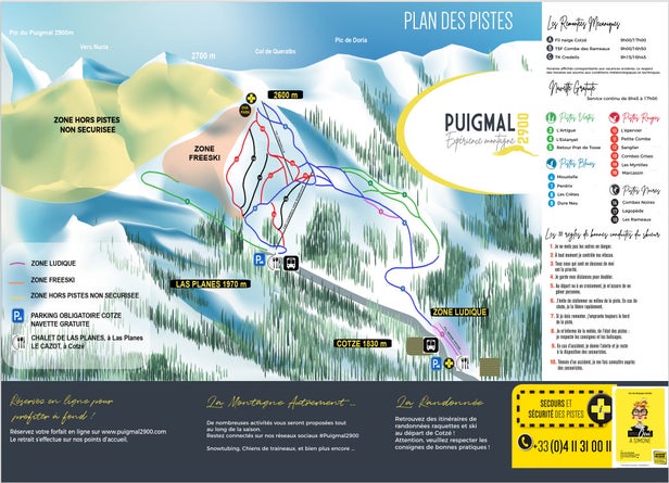 Pistenplan Puigmal