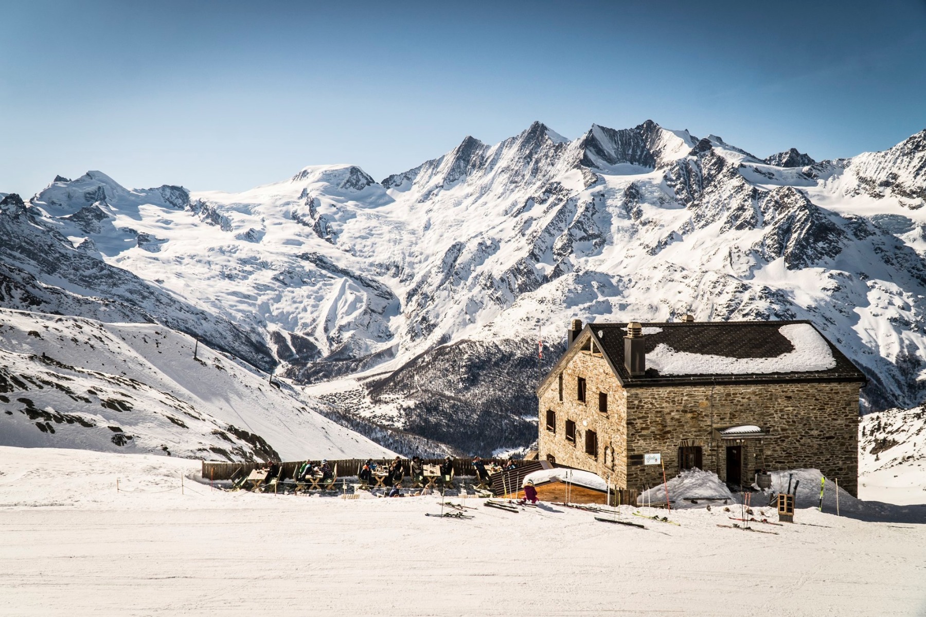 View of Saas Fee on a clear day