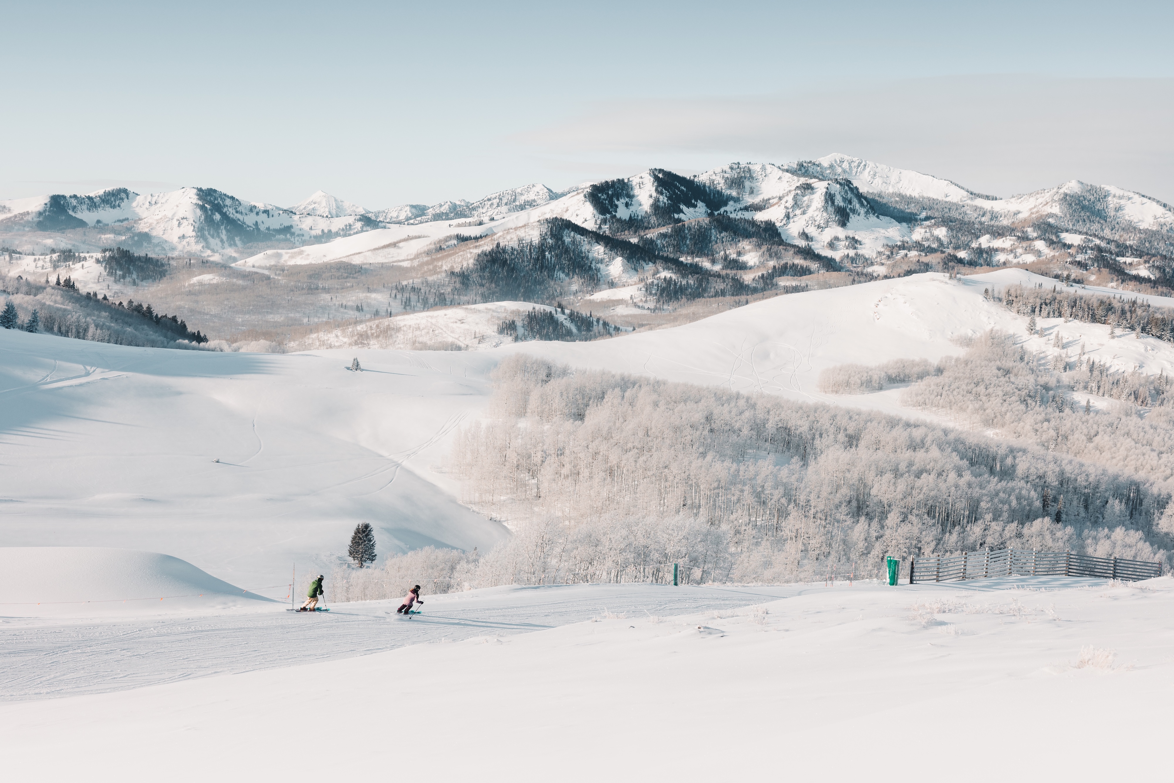 Bluebird powder day at Deer Valley Ski Resort