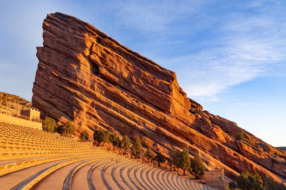 Photo of amphitheatre seats at Red Rocks