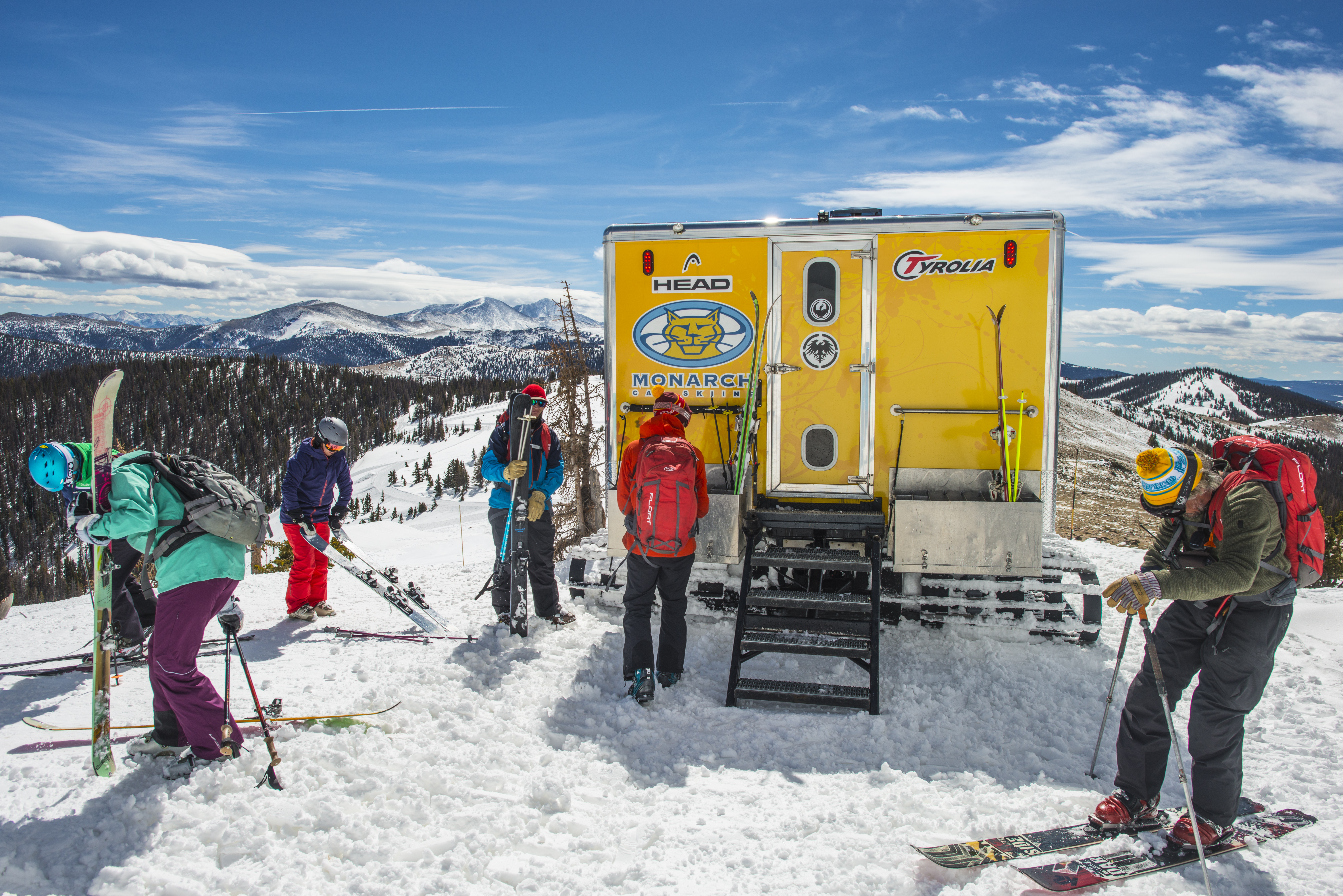 Monarch Mountain, cat skiing.