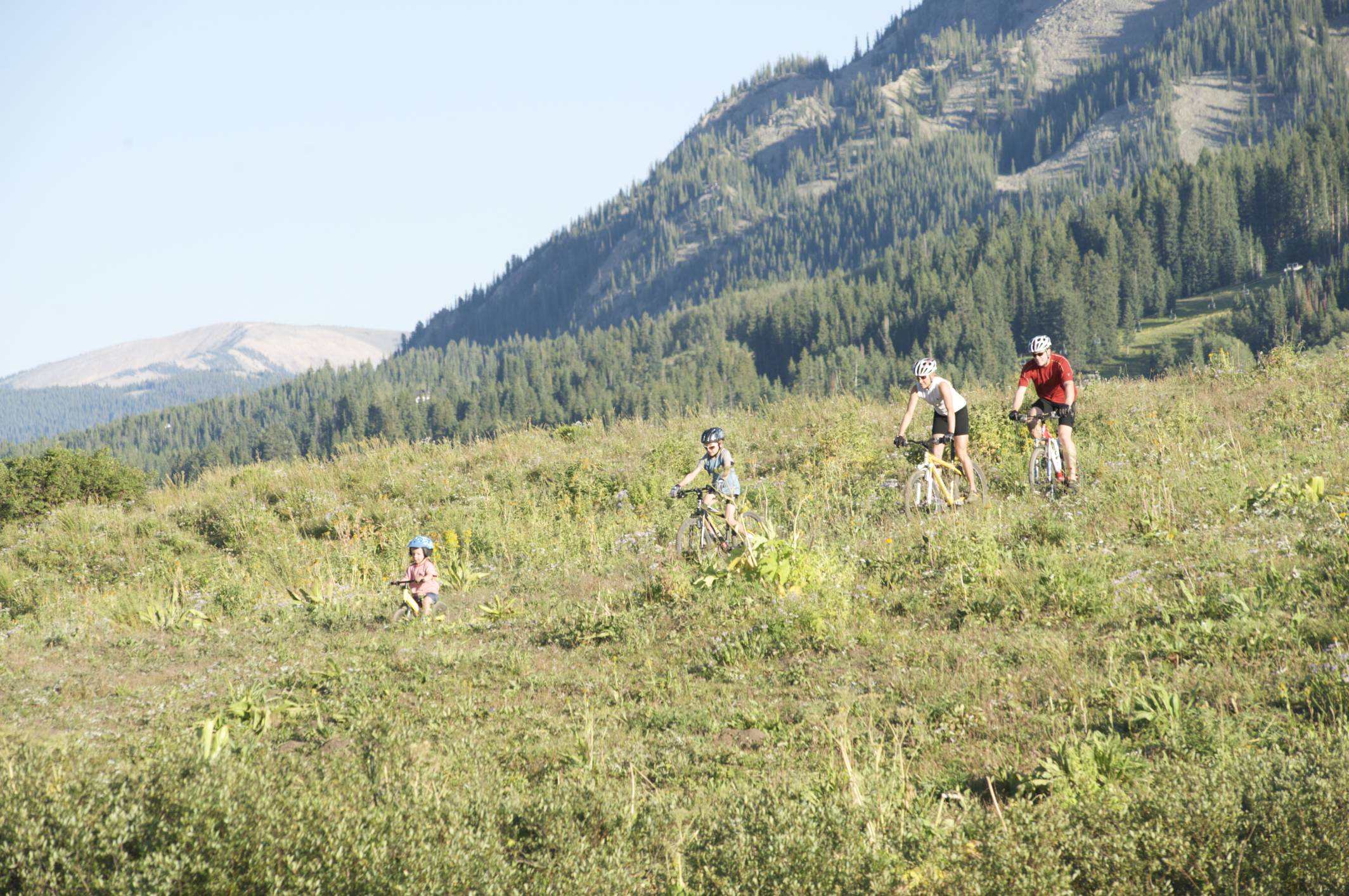 The Best Ski Resorts for Mountain Biking, Crested Butte, Female gold medal Olympian and family biking.