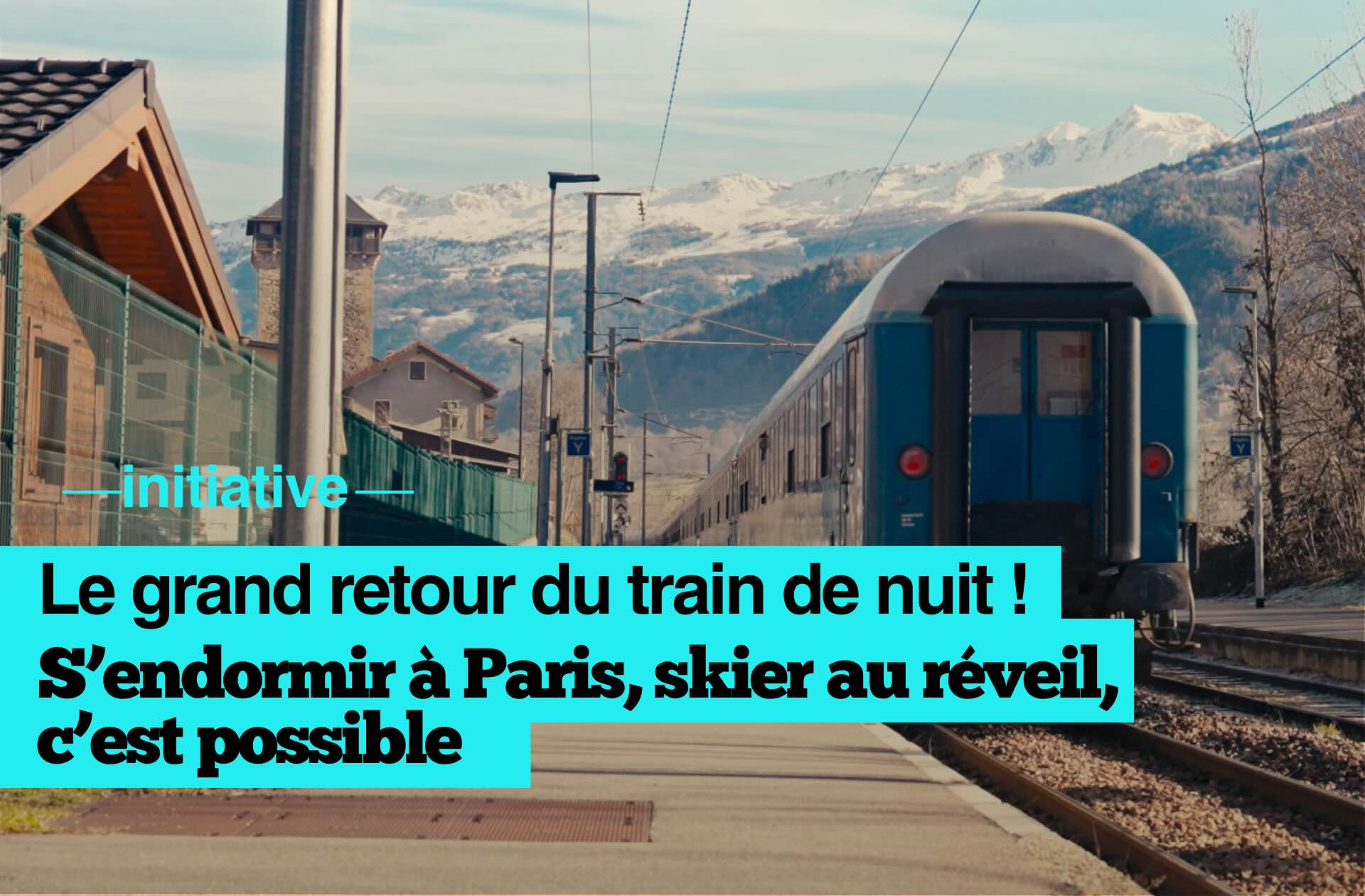 Les Alpes en train de nuit