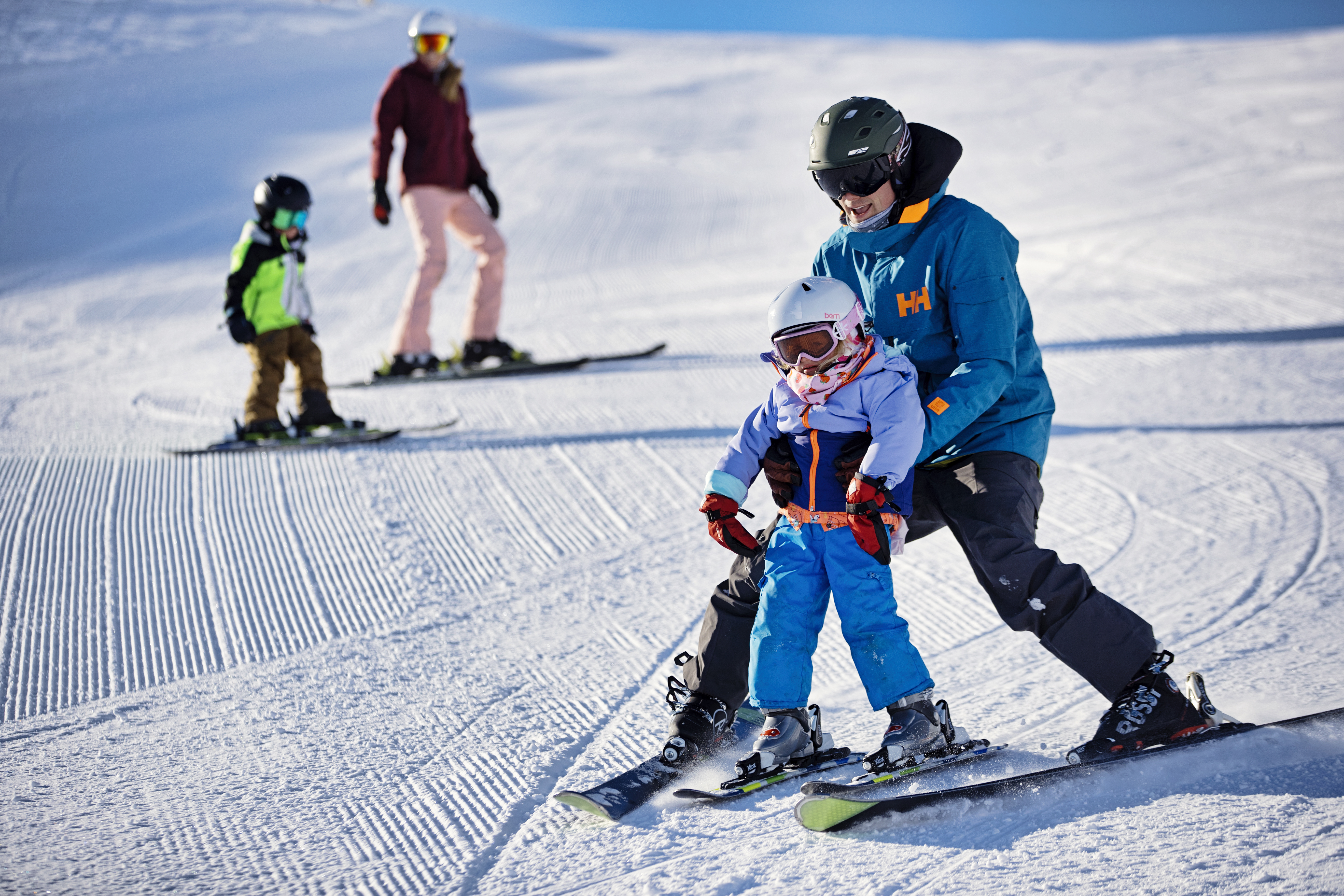 Kids learning to ski at Sun Valley