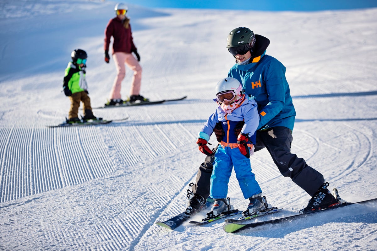 Kids learning to ski at Sun Valley