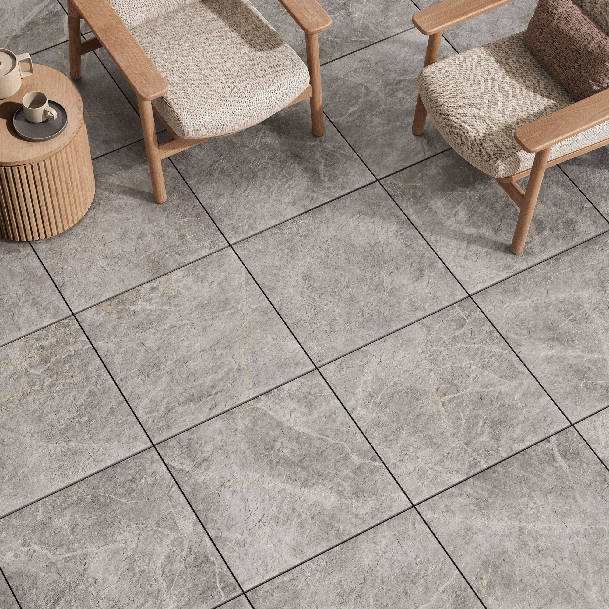 Product image for Fior Di Bosco Gray 24×24 Outdoor Porcelain Paver