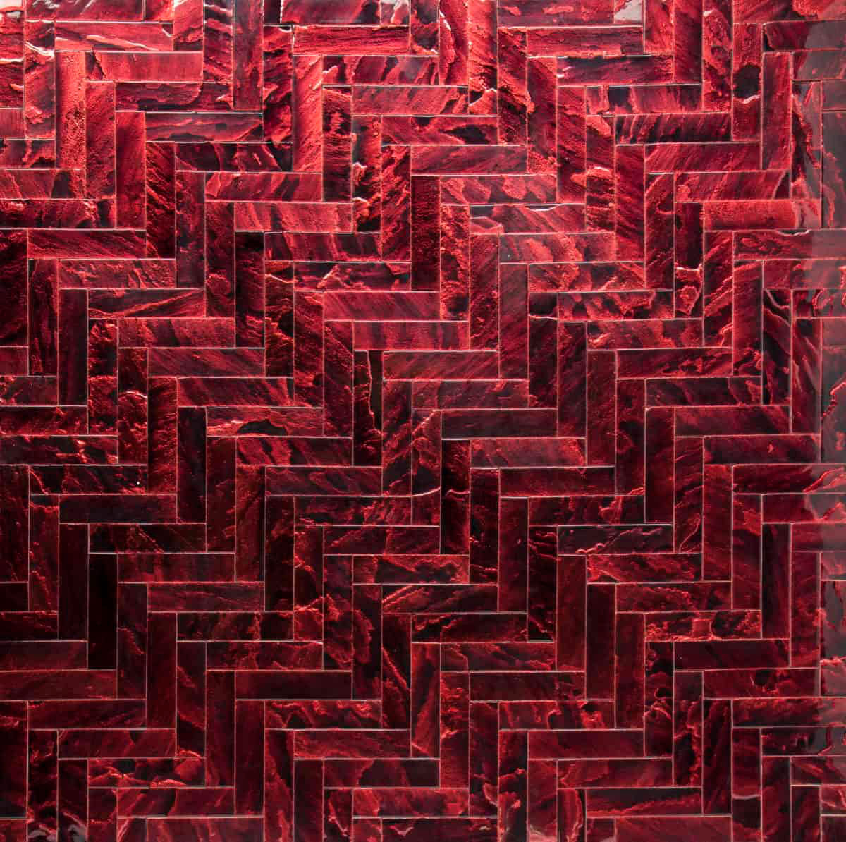 Tempered - T-67455-TEM-RUBY-WT-3X12-GLZ