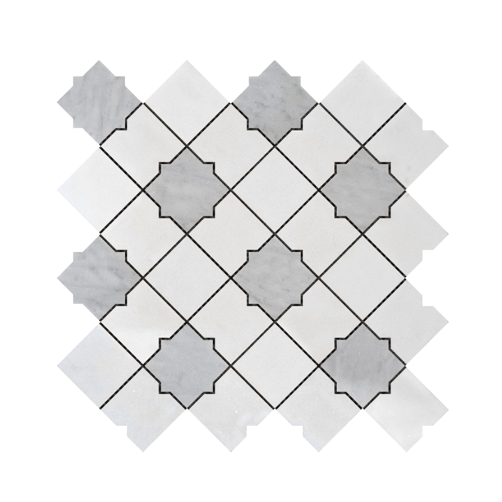 Marble Mosaics - T-155627-MSC-MAMI193-WT-MOSSTSQ-M