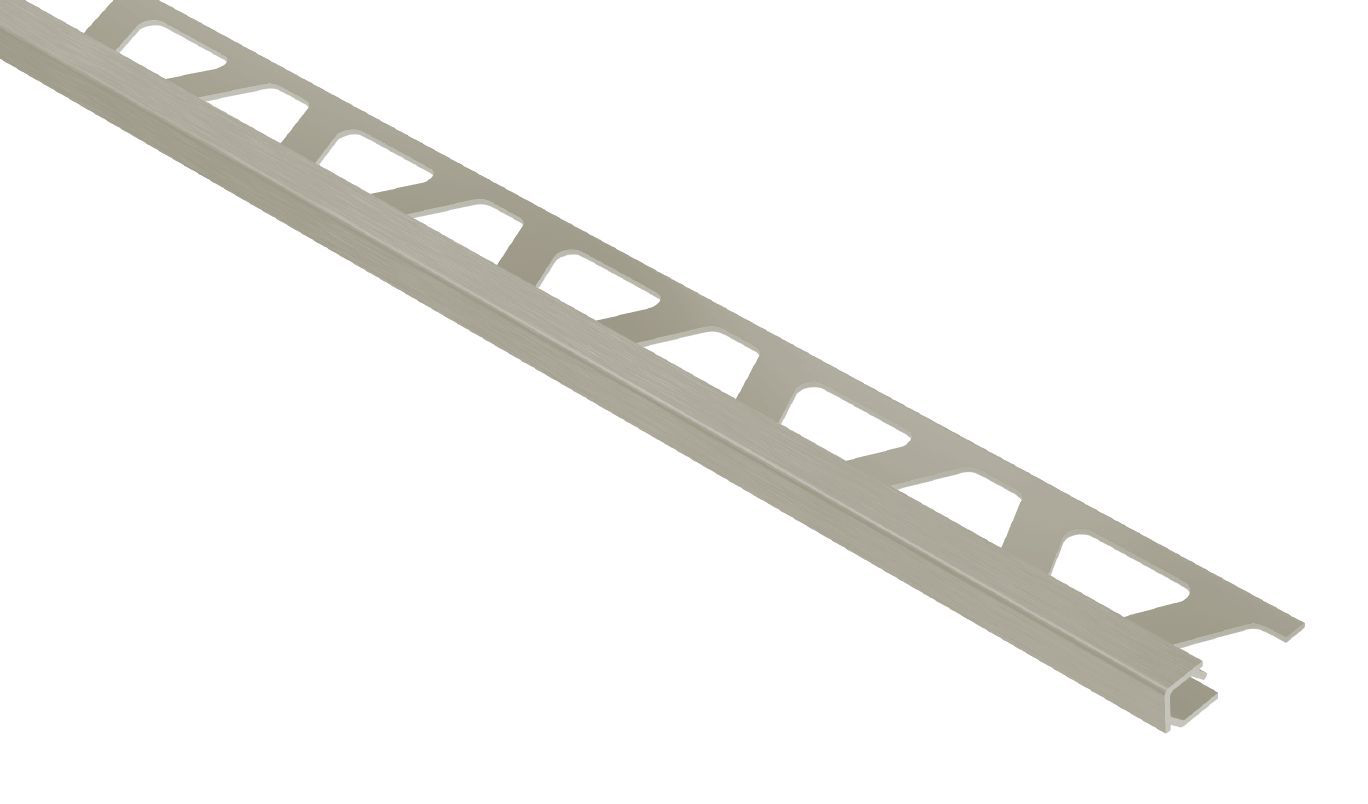 Product image for Quadec Square Edge Trim 3/8in Aluminum Brushed Nickel