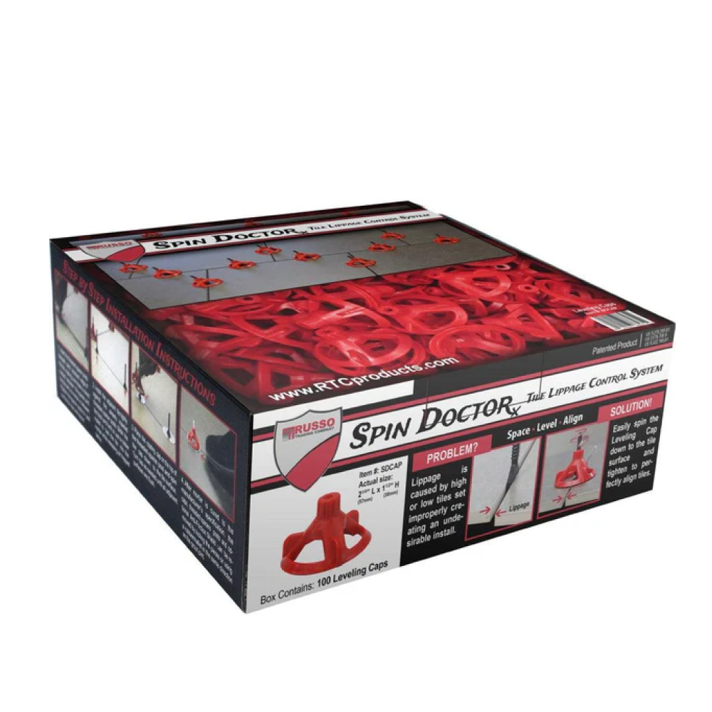 Product image for Spin Doctor Leveling Cap (Red) 100pc. Box