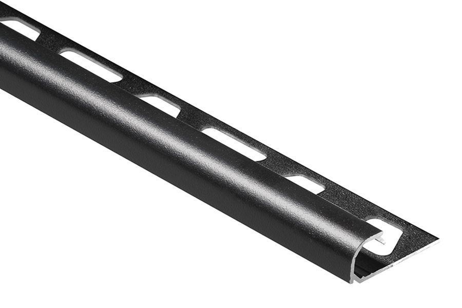 Product image for Rondec Bullnose Trim 3/8in Aluminum Matte Black