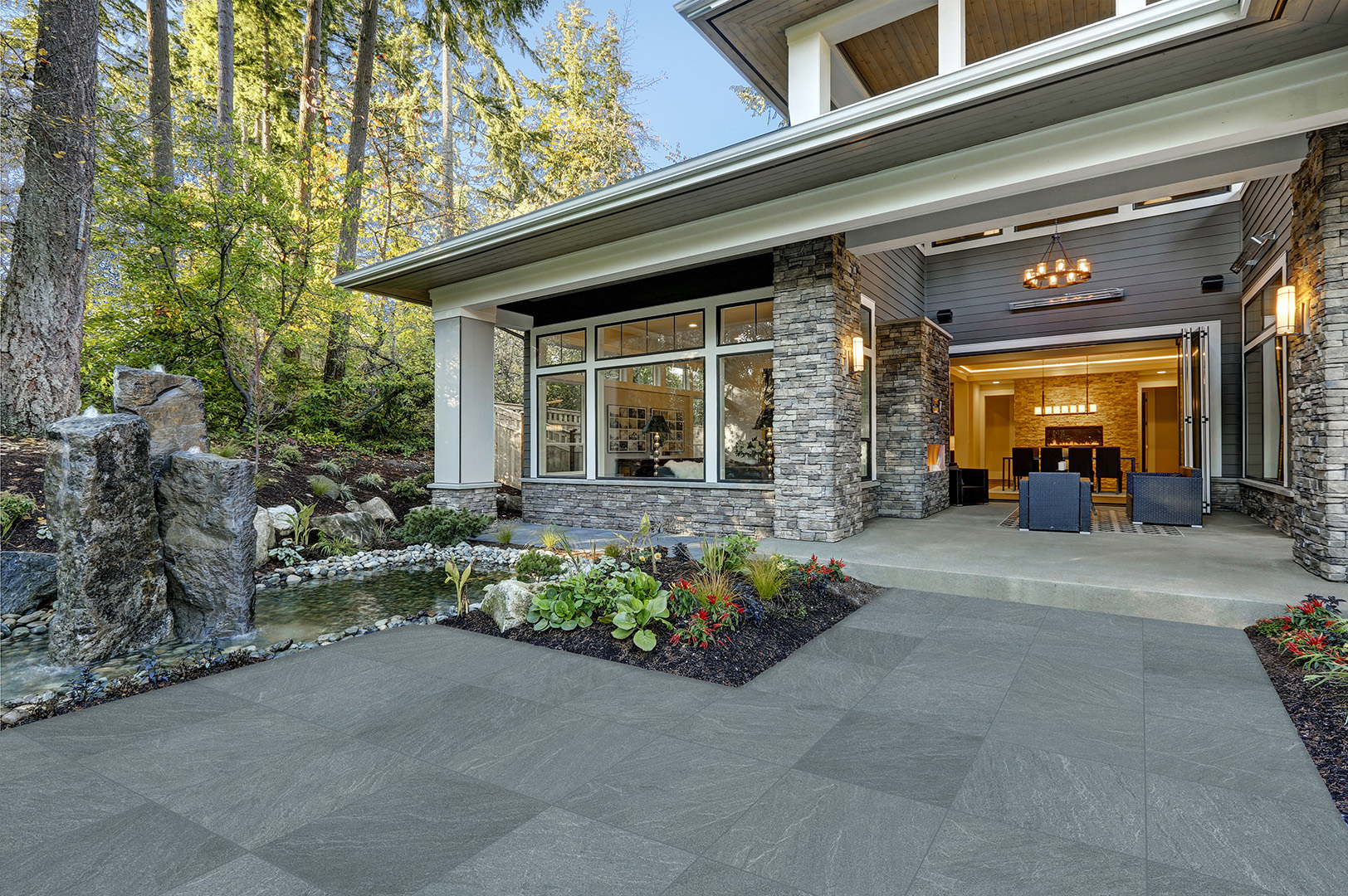 Cleft Porcelain Pavers Bluestone Select 24x24