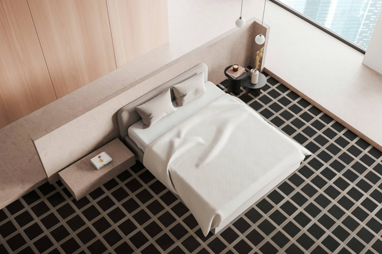 Floor Square - T-156816-FLR-BLK-FT-7X7-SMM