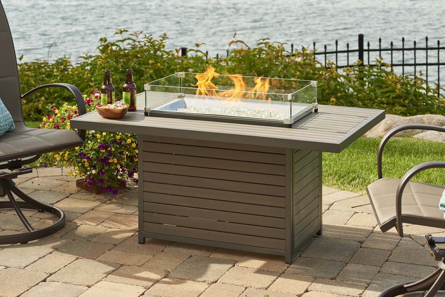 Product image for Brooks Rectangular Fire Pit Table