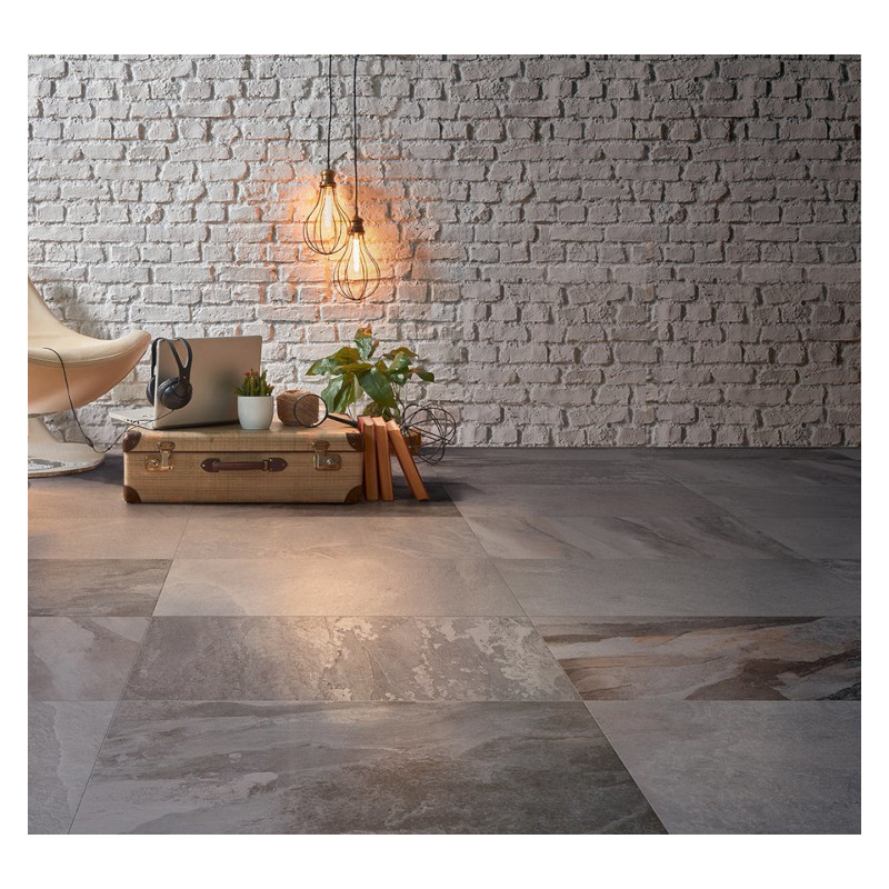 Shale Stone Silver Mix 24x24 Porcelain Paver