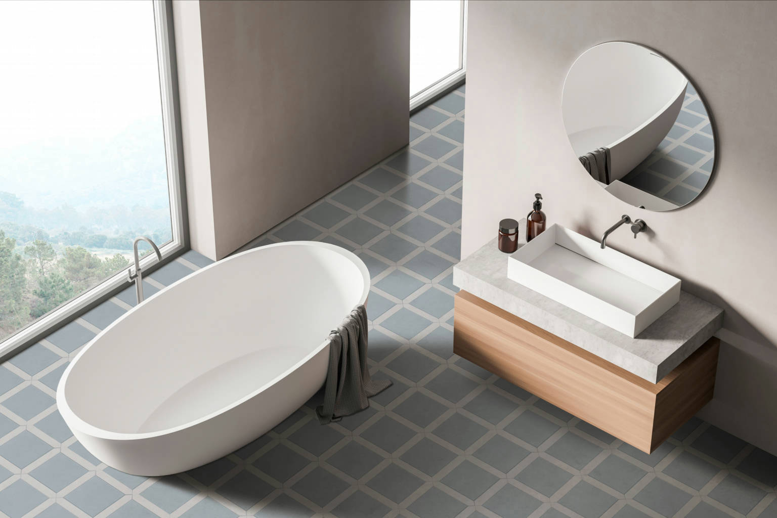 Floor Square - T-156816-FLR-AZURE-FT-7X7-SMM