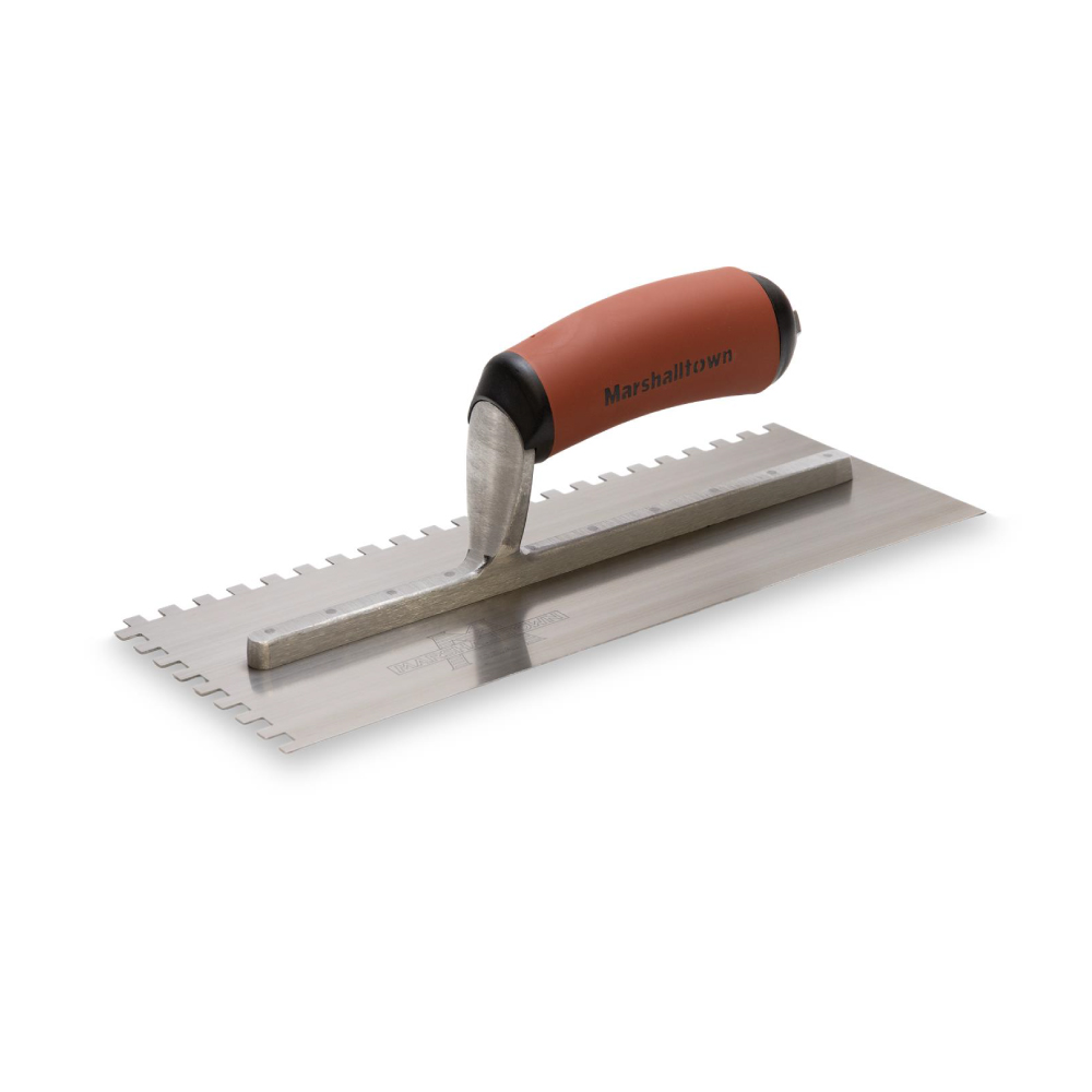 Product image for Standard Notched Trowel Square Notch 1/4in with Durasoft Handle