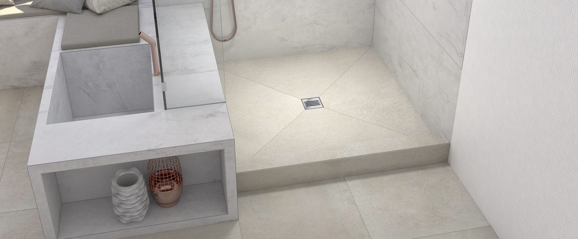 Shower Curb Lean 8ft