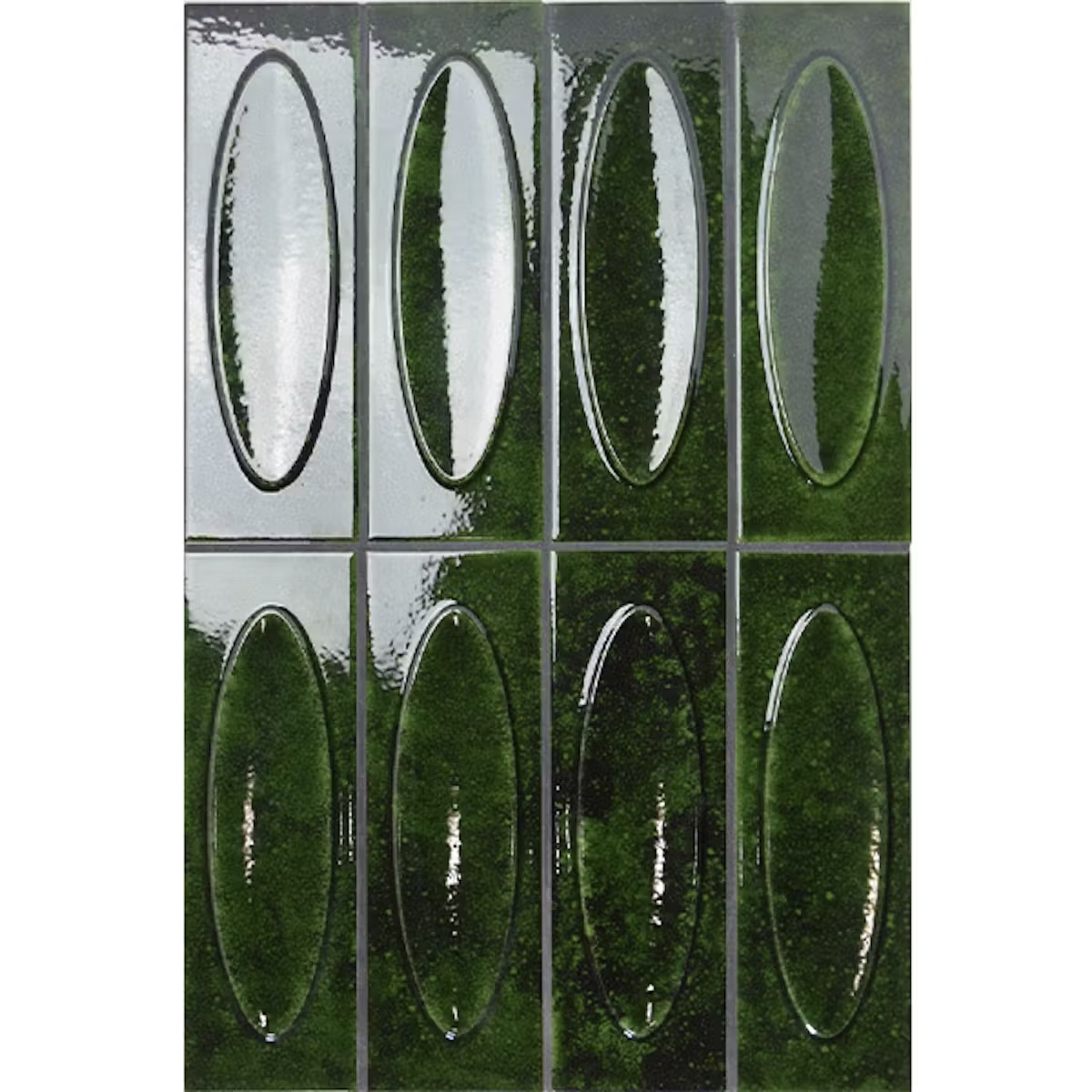 Vintage - T-4520-VNT-GRN-WT-DTOVL-GLS