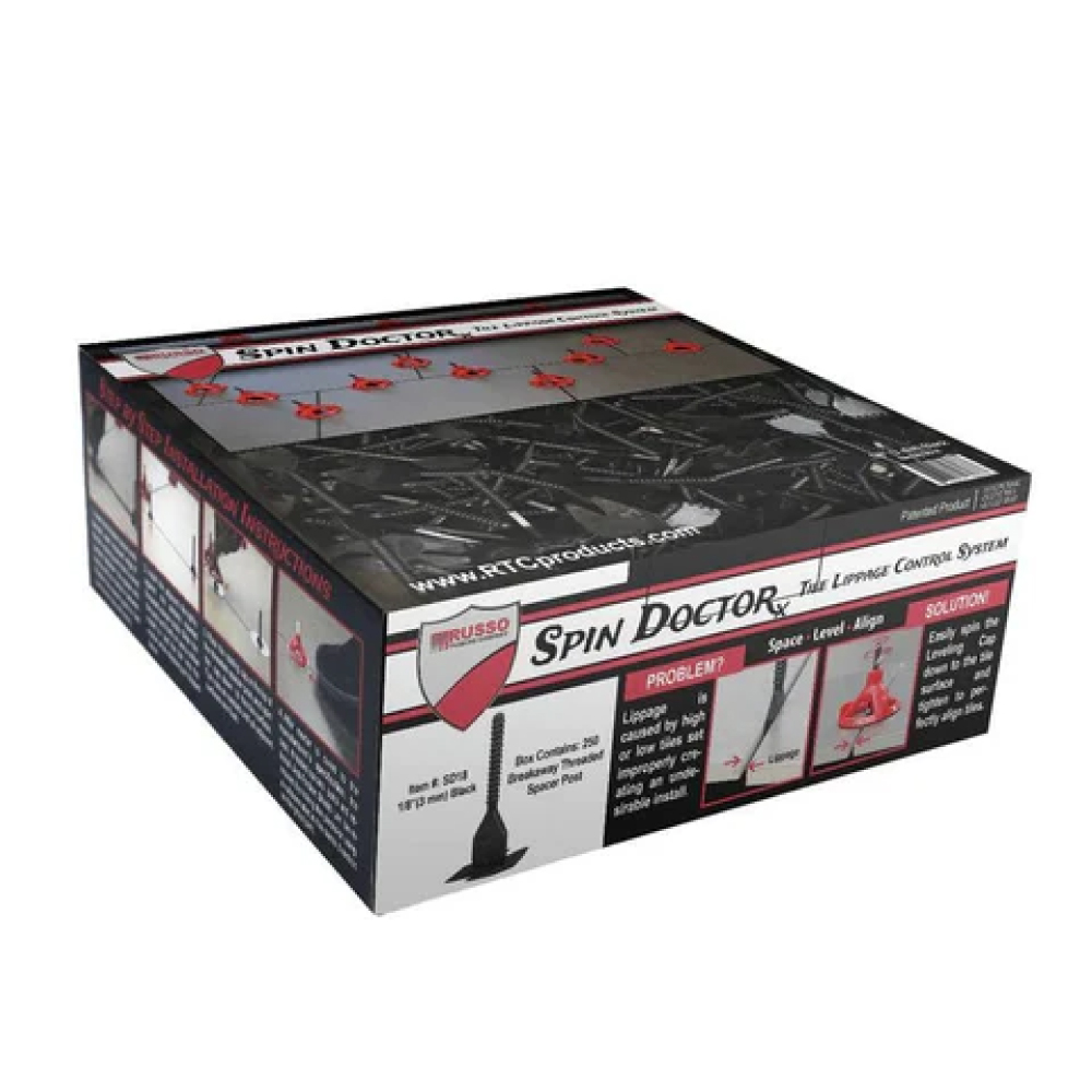 Product image for Spin Doctor 1/8” (3 mm) Black Breakaway Threaded Spacer Posts 250pc. Box