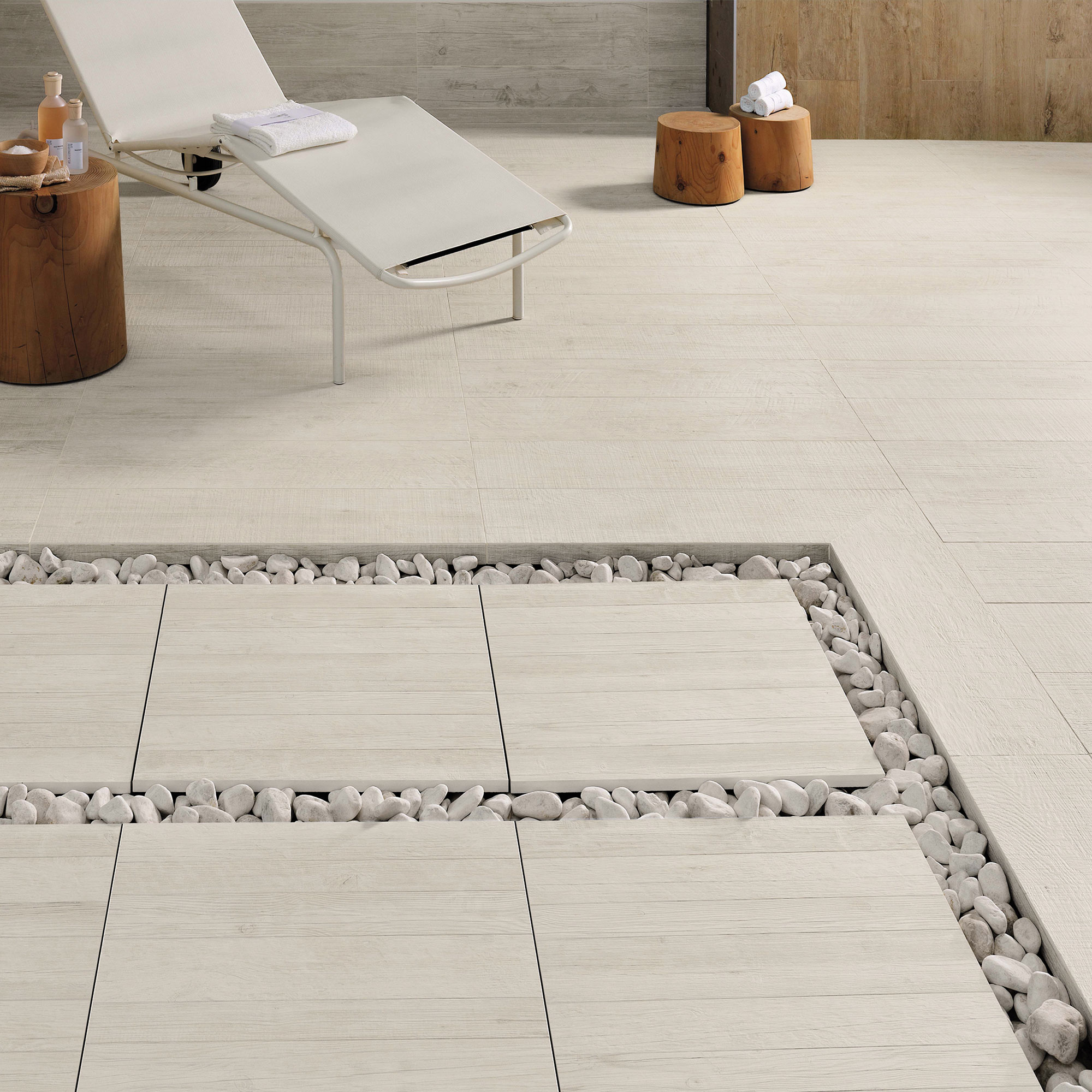 Axi White Pine 24x24 Outdoor Porcelain Paver