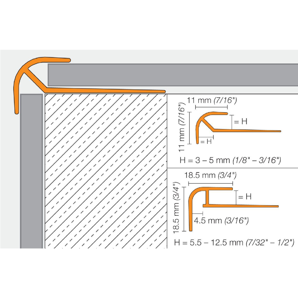 Vinpro-RO Bullnose 1/2IN Alum Brush Nickel
