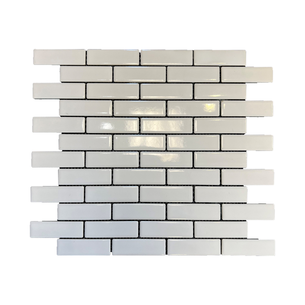 Product image for Soho White 1×3 Mini Brick Mosaic
