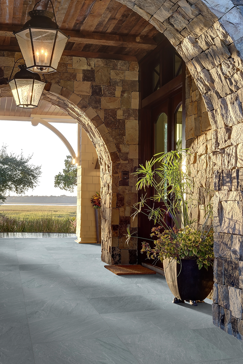 Cleft Porcelain Pavers Bluestone Select 24x24