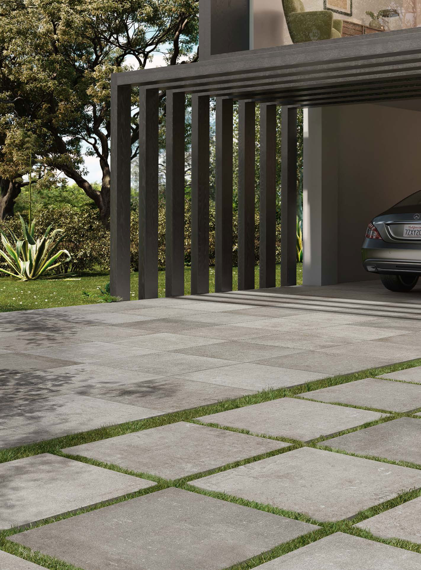 Home Grey Range 24x24 Porcelain Paver