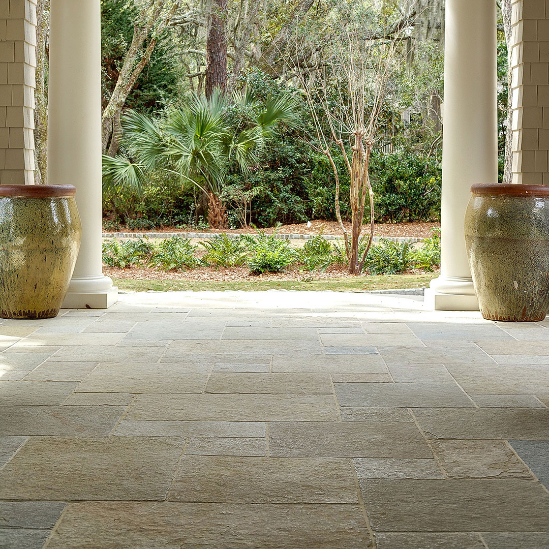 Golden Wheat 24x24 Tumbled Limestone Paver