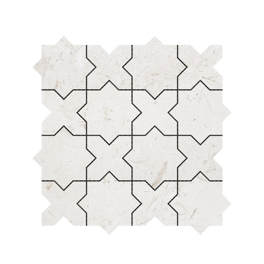 Marble Mosaics - T-155627-MSC-MABE133-WT-MOSCRST-M