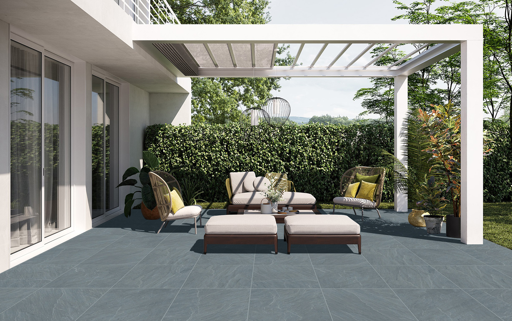 Cleft Porcelain Pavers Bluestone Select 24x24