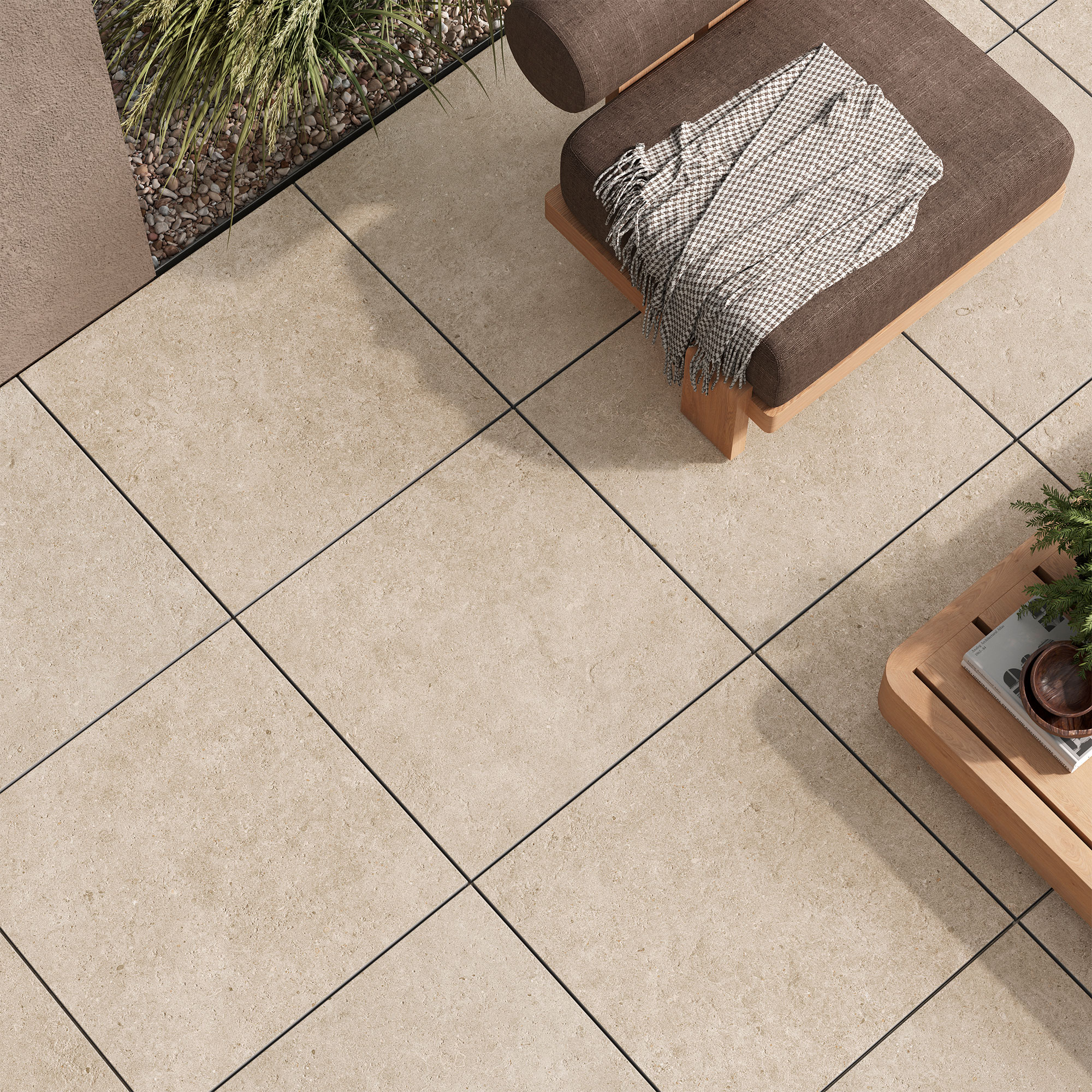 Boost Stone Cream 24x24 Outdoor Porcelain Paver