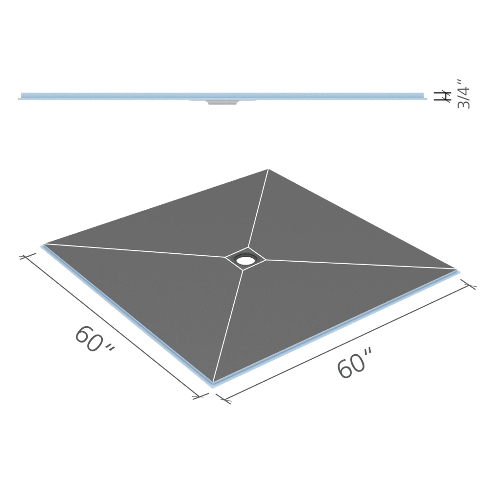 Product image for 5FTX5FT Ligno Curbless Fundo Click Seal