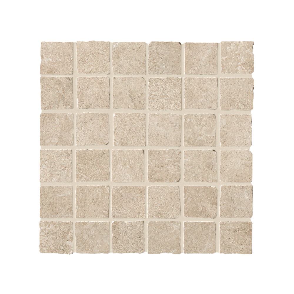 Product image for Lims Beige 2×2 Mosaic Tumbled Edge