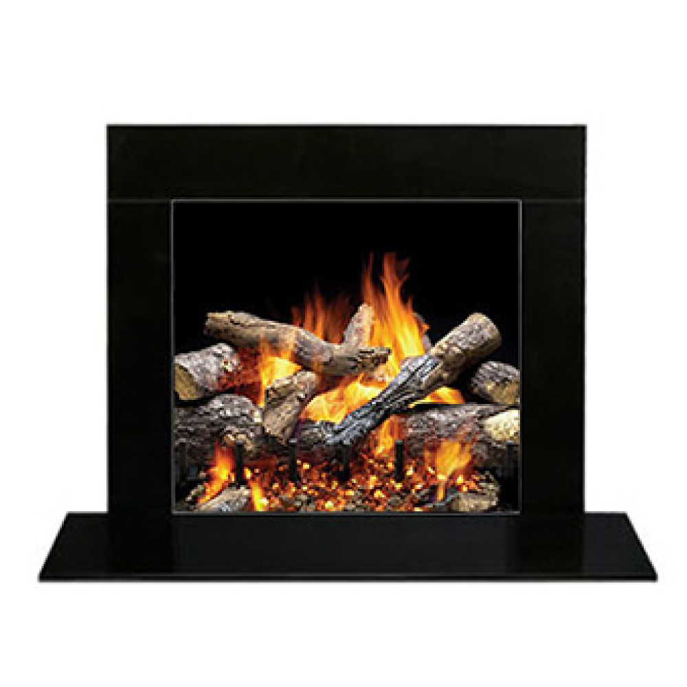 Product image for Absolute Black Granite Stone Surround- Set 2